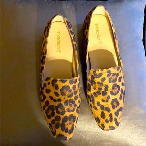 Leopard print flats